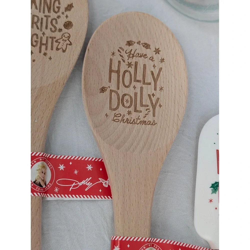 Dolly Parton Christmas Cookie Kitchenware Set Jar Spoons Spatula Cookie‎ Cutters